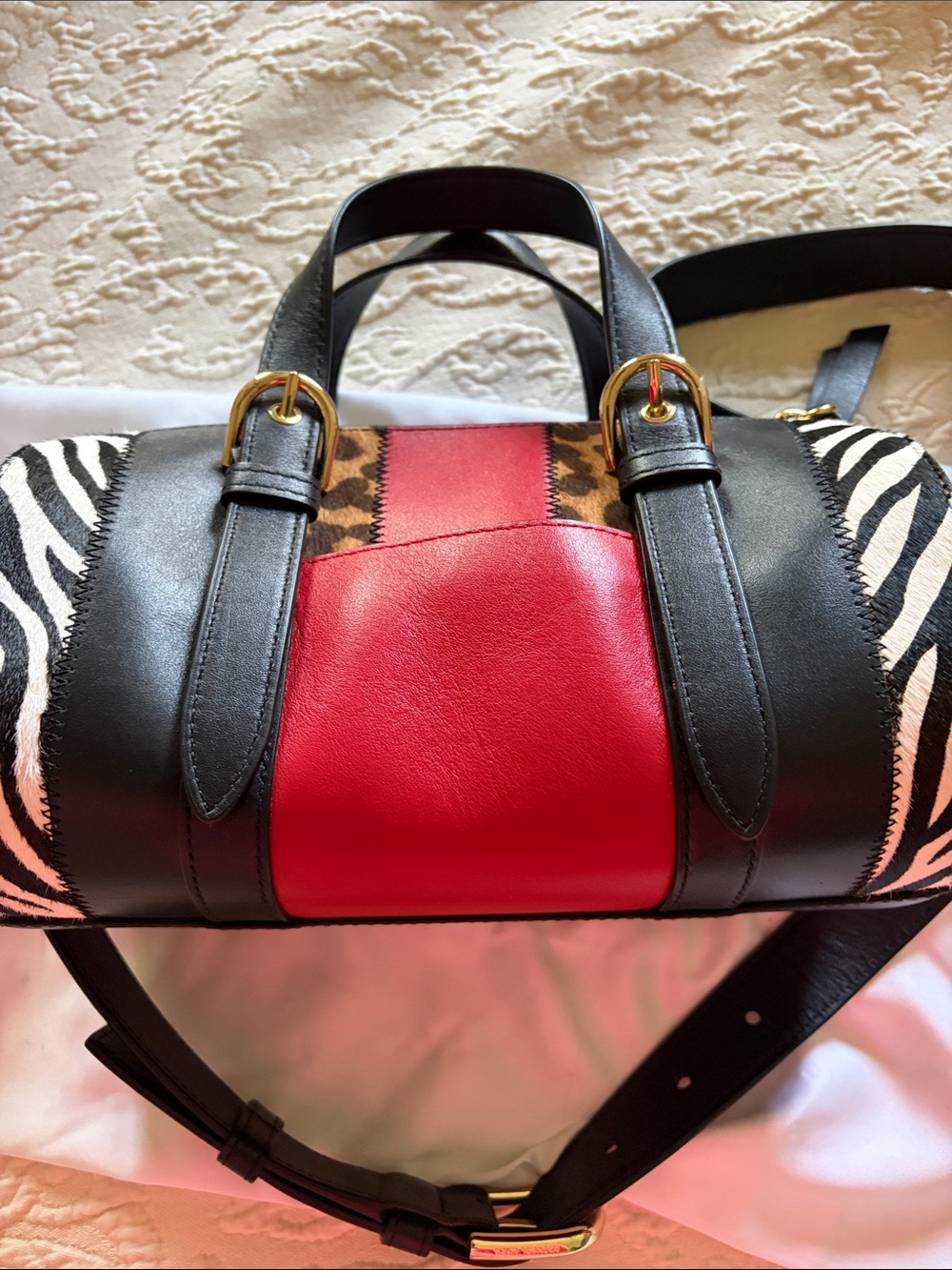 MICHAEL KORS Leather with Haircalf Barrel Bag - Picture 8 of 15
